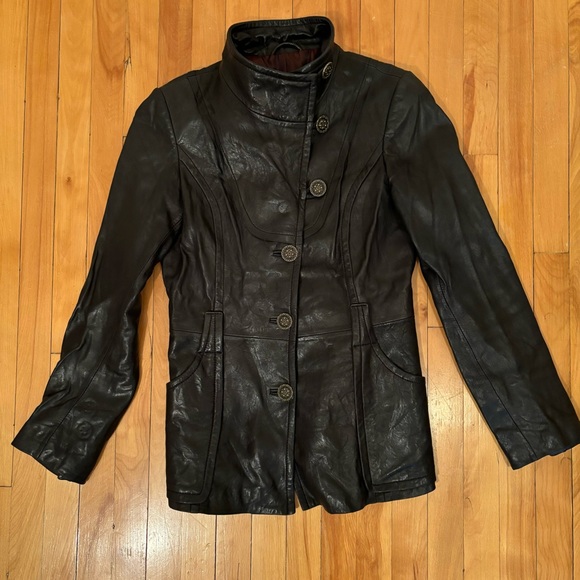 Vintage Danier Black Leather Jacket - Picture 2 of 6